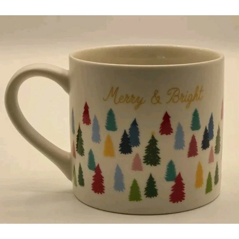 Target Wondershop Winter Christmas Tree Mug Cocoa Coffee 15 oz 2024 Set Of 4